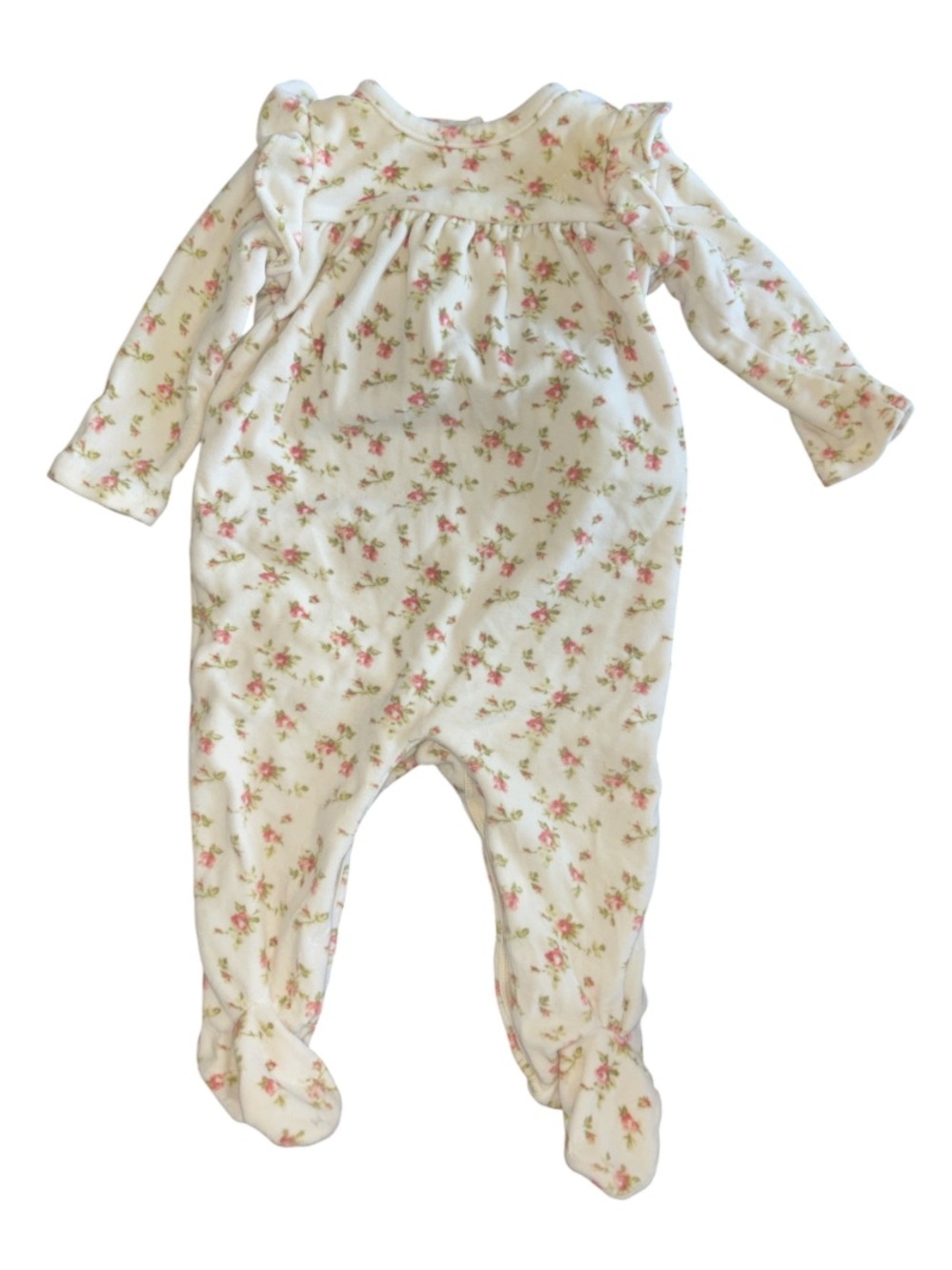Ralph Lauren Floral Velvet Onesie Size Baby Girl 6 Months Cottagecore Prairie